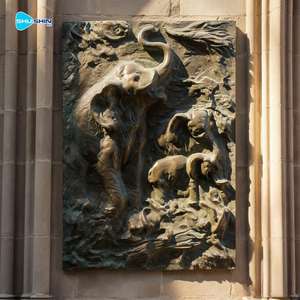 Grande Rilievo Animale in Rame Fuso, Grande Rilievo di Aquila in Bronzo, Decorazione Moderna - Product Image 5