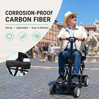 Scooter électrique AURORIDE ES-F2 Carbon Lite et respectueux de l'environnement, approuvé par les compagnies aériennes, avec deux batteries amovibles pour personnes âgées