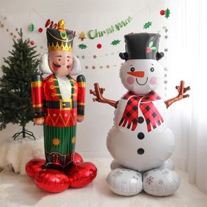 Ballon <span class=keywords><strong>en</strong></span> aluminium 3D <span class=keywords><strong>en</strong></span> forme de soldat <span class=keywords><strong>casse</strong></span>-<span class=keywords><strong>noisette</strong></span> et bonhomme de neige, décoratif pour centre commercial de Noël - Product Image 1