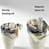 Mug de voyage isotherme à double paroi en acier inoxydable 20 oz, gobelet pour adultes sans BPA, pour le sport en plein air avec couvercle à bec magnétique