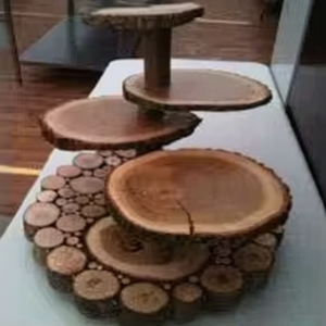 ชั้นวางเค้กไม้ไผ่แบบ 3 ชั้น เป็นมิตรกับสิ่งแวดล้อม พร้อมจานเสิร์ฟ ชั้นวางคัพเค้ก ทำด้วยมือ สำหรับจัดแสดงขนมหวาน ผลไม้ ของว่าง และลูกอม - Product Image 1