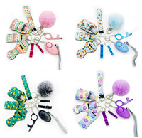 Kit de porte-clés de défense personnelle DIY pour femme, fournitures de défense personnelle, ensemble de porte-clés de sécurité, outils de défense personnelle, porte-clés en PU