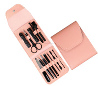 Ensemble de manucure 12 en 1, coupe-ongles en acier inoxydable, pince de beauté, ciseaux à ongles, pédicure, outils de manucure en violet