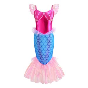 Bambini Halloween Cosplay sirena abito da bambina festa di compleanno Costume da principessa Ariel <span class=keywords><strong>la</strong></span> sirenetta Costume per bambini - Product Image 2