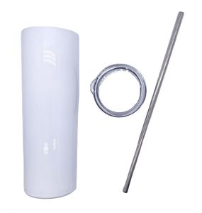 Vaso Térmico Sublimable Recto y Delgado de 20oz/30oz con Tapa y Pajita, de Acero Inoxidable, para Auto, con Logotipo Personalizado a Precio de Fábrica - Product Image 3