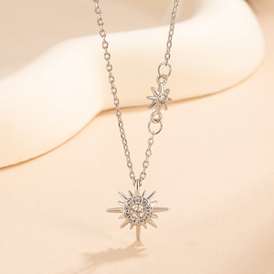 Everyday 925 Silver Necklace for Women Simple Round Disc Pendant Lightweight Comfortable Hypoallergenic Bulk - Product Image 1
