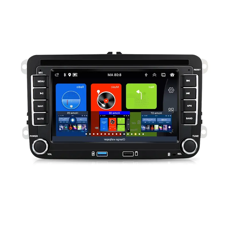 Android autoradio 7 pollici per Volkswagen Amarok/Caddy/EOS VW lettore multimediale 2 Din Audio GPS Bluetooth FM RDS testa Video BT DSP