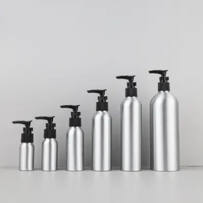 Verschillende Capaciteit Van Lotion Aluminium Fles Met Pomp 30Ml 50Ml 100Ml 150Ml 250Ml 500Ml