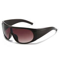Nouvelles Lunettes de Soleil Sportives à Grande Monture Tendance pour Cyclisme, Protection UV400, Style Influenceur Européen et Américain