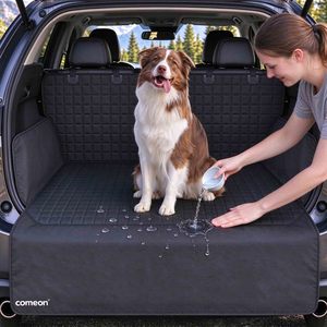 Protector de Maletero para Perros, Cubierta para Asiento Trasero de Coche, con Solapas Laterales Impermeables, Base Rígida, Extensor de Asiento Trasero para Perros - Product Image 3