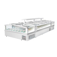 Vitrine Réfrigérée Commerciale Semi-ouverte à Refroidissement Direct Monotempérature de Qualité Export pour Îlot de Présentation