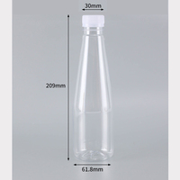 Bouteille en plastique PET de 500ml pour eau minérale et lait avec bouchon à vis pour boisson et emballage