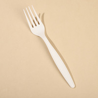 Fourchette jetable biodégradable en amidon de maïs 6 "7" pour dîner