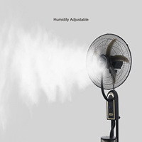 Ventilateurs de sol à jet d'eau pour refroidissement de l'air intérieur Ventilateur de brouillard domestique électrique de 18 pouces avec télécommande