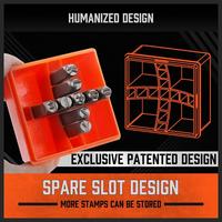 GTYPRO 37PCS Number and Letter Stamp Set 1/4 (6mm) (A-Z & 0-9 + Stars) Punch Imprinting Metal Stamping Kit Plastic Wood Leather