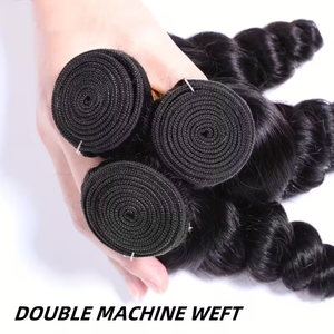 도매 저렴한 처녀 머리 브라질 느슨한 웨이브 번들 100% 레미 인모 소프트 익스텐션 8-30 인치 머리 직조 - Product Image 4