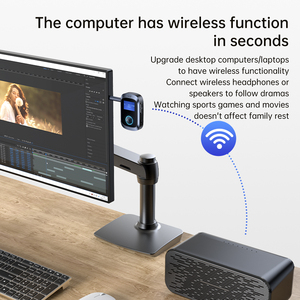 Adaptador Inalámbrico Bluetooth C85 2 en 1, Transmisor y Receptor para PC, Laptop, Audio de Auto, TV, Altavoces, <span class=keywords><strong>AirPods</strong></span> - Product Image 4