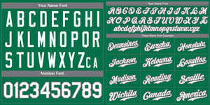 Maillot de baseball authentique de style classique personnalisé vert Kelly blanc-gris - Product Image 3