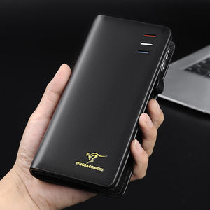 Pochette <span class=keywords><strong>Homme</strong></span> Grande Capacité Tendance en Cuir de Luxe, Portefeuille d'Affaires Personnalisable, Élégant <span class=keywords><strong>Porte</strong></span>-Cartes de Crédit en PU – Idéal Cadeau - Product Image 1