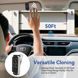 Cán mã 433.92 MHz phổ nhân bản điều khiển từ xa duplicator nhân bản từ xa kiểm soát cửa nhà để xe + clip - Product Image 6