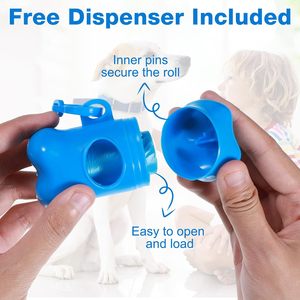Bolsas para excrementos de mascotas con logotipo personalizado de fábrica, con dispensador de bolsas para excrementos de perro, para uso en el hogar, al aire libre, para pasear cachorros y viajar - Product Image 4
