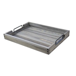 Rectangular Solid Wood <b>Tray</b> Pine Wood Handle <b>Tea</b> Coffee Serving <b>Tray</b> - Product Image 3