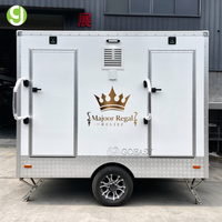 Trailer Toilet Portabel Goeasy Dua Kompartemen Dilengkapi Wastafel dan Sistem Ventilasi untuk Pernikahan di Luar Ruangan