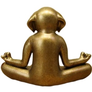 Statue de chien méditant, ornement décoratif pour table ou armoire, statue d'animal, ornements en résine, vente chaude - Product Image 2