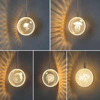 Lustres d'ambiance LED créatifs de conception circulaire à trois couleurs pour salon et salle à manger à hauteur réglable