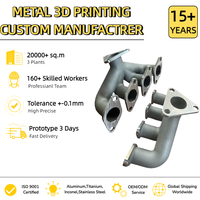 OEM Presisi Tinggi SLM DMLS Pencetakan 3D Logam AlSi10Mg Bagian Rumah Manifold Intake Aluminium