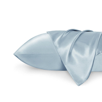 Lot de 2 taies d'oreiller modernes en satin de soie, motif uni tissé, fermeture enveloppe, pour le soin des cheveux et de la peau, cadeau pour la maison, femmes et hommes