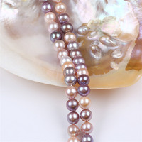Perles d'eau douce baroques rondes multicolores naturelles, 10-13mm, pour la fabrication de colliers et de boucles d'oreilles
