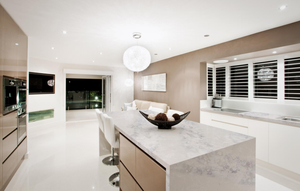 Calacatta หินควอตซ์เทียมแผ่นคอนกรีตโบราณขนาด3200*1600*18มม. พื้นผิวขัดด้านบน - Product Image 6