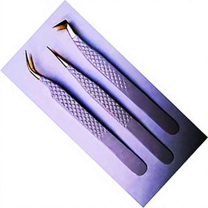 Pince à épiler en acier inoxydable personnalisable avec logo ASAP, écologique, en lot, pour cils, marque privée, outil de beauté de volume, précision durable 10 mm - Product Image 1