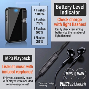 OEM Activated Digital Voice Recorder Noise Reduction Adjustable Sensitivity Audio Recorder Low Power Recording Devcice - Product Image 5