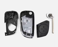 Coque de clé de voiture télécommande pliable à 2 boutons en ABS modifiée pour Chevrolet Cruze Epica Lova Camaro Buick Opel