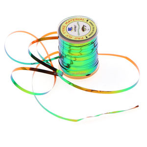 孔雀橙色金属丝2色调聚酯薄膜金属丝耐用金属扁平体飞扎材料蜂鸣器若虫 - Product Image 1