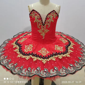 <span class=keywords><strong>Gonna</strong></span> Tutu da balletto professionale in attraente nuovo <span class=keywords><strong>Tulle</strong></span> rigido Jacquard rosso taglia personalizzata accolto in Stock - Product Image 3