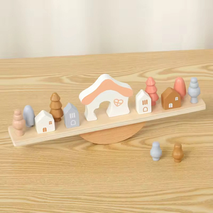 EDULAND OEM/ODM CPC Set Gioco di Equilibrio in Legno Montessori, Casa Arcobaleno, Blocchi Albero, Gioco a Dondolo Educativo per Bambini da 2 a <span class=keywords><strong>4</strong></span> <span class=keywords><strong>Anni</strong></span> - Product Image 3