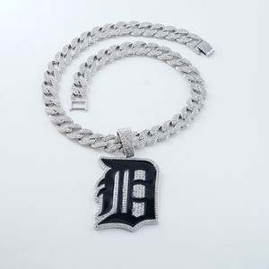 Collar de Campeonato de los Detroit Tigers 2006 al por Mayor de Fábrica, Colgantes de Moda <span class=keywords><strong>con</strong></span> Logotipo Deportivo y <span class=keywords><strong>Cadena</strong></span> de Aleación de Zinc Chapada en Oro - Product Image 5