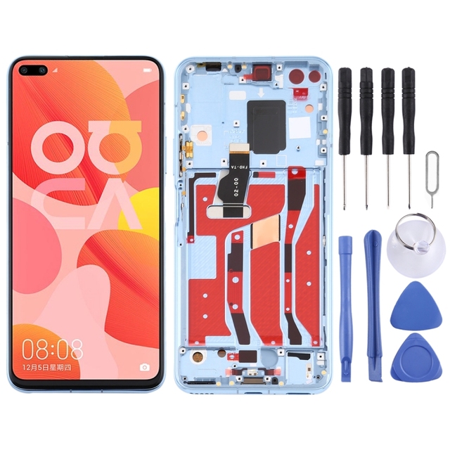 100% Tested OEM LCD Screen for Huawei Nova 6 5G Digitizer Full Assembly with Frame(Blue)