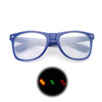 Lunettes de fête à effet optique de boule à facettes, effets spéciaux de feux d'artifice, accessoires de bar, lunettes LED clignotantes sans fil