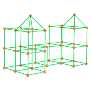 100 Piezas de Bloques de Construcción de Plástico Educativos DIY STEM, Juguetes de Construcción Luminosos para Niños, Certificados como Seguros para Construir Fortalezas - Product Image 1