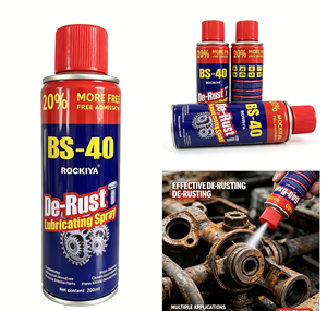 Spray décapant de rouille BS-40, dissolvant de rouille à action rapide pour métal, voiture, outils et surfaces industrielles, transforme la rouille en apprêt - Product Image 1