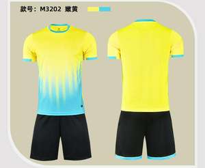 Ensembles d'uniformes de football unisexes de haute qualité 100% polyester à séchage rapide, maillots de football personnalisés, <span class=keywords><strong>origine</strong></span> Chine, été - Product Image 4