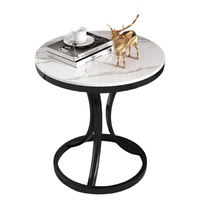 Nordique moderne luxe or noir marbre canapé Table d'appoint Portable meubles de maison pour salon caractéristique café thé Table