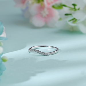 Bague de fiançailles minimaliste en or massif 18 carats plaqué rhodium avec diamants naturels, haute qualité, pour femme, usage quotidien, vente en gros - Product Image 5