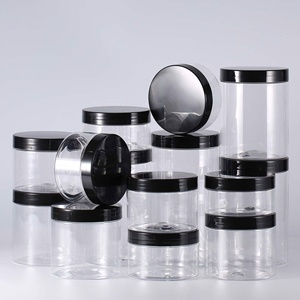 16oz 500ml Transparent PET <b>Plastic</b> Cosmetic Jars Empty Body Scrub <b>Container</b> Nutrition Powder Candy Cookie Sugar Capacity 150ml - Product Image 4