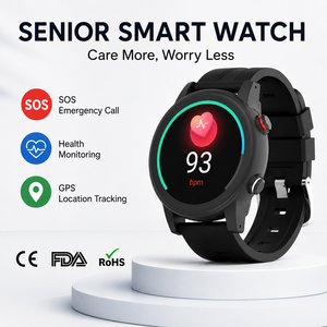 El Mejor Reloj Inteligente para Personas Mayores con 4G, GPS, Pantalla Táctil, Botón SOS, Resistencia al Agua IP67, Correa <span class=keywords><strong>de</strong></span> Silicona, Pantalla AMOLED y Monitor <span class=keywords><strong>de</strong></span> Frecuencia Cardíaca - Product Image 2