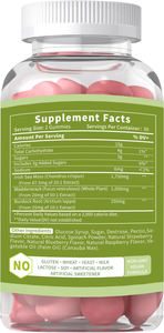 Irish Seamoss Gummies Aru Root 250mg <span class=keywords><strong>Raspberry</strong></span> Flavor Support Body <span class=keywords><strong>Health</strong></span> 60 Vegan Gummies Per botol bebas Gluten untuk dewasa - Product Image 2